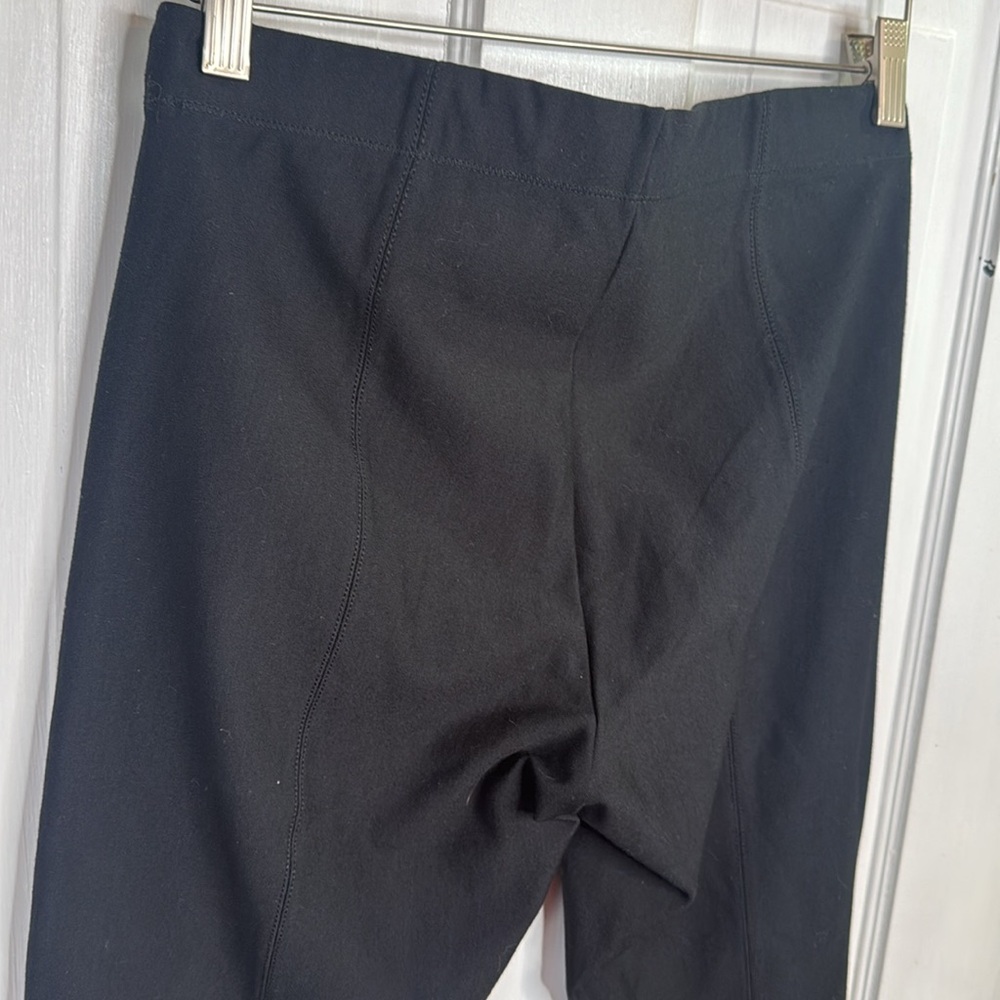 Vince Classic Black Pull-On Leggings Viscose Blend Stretch Back Seam W1221 Sz M - Picture 4 of 7